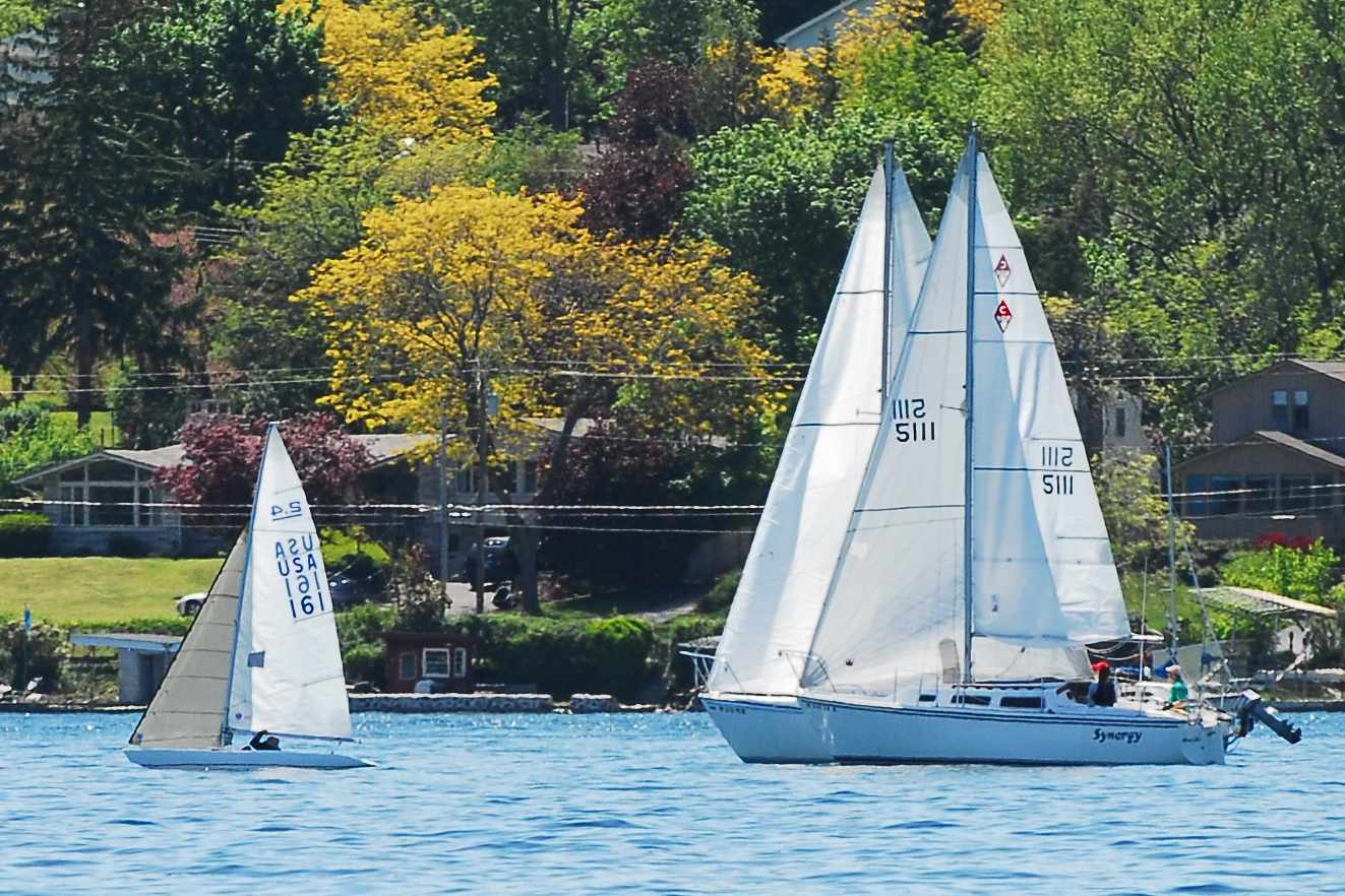 small sailing keelboats
